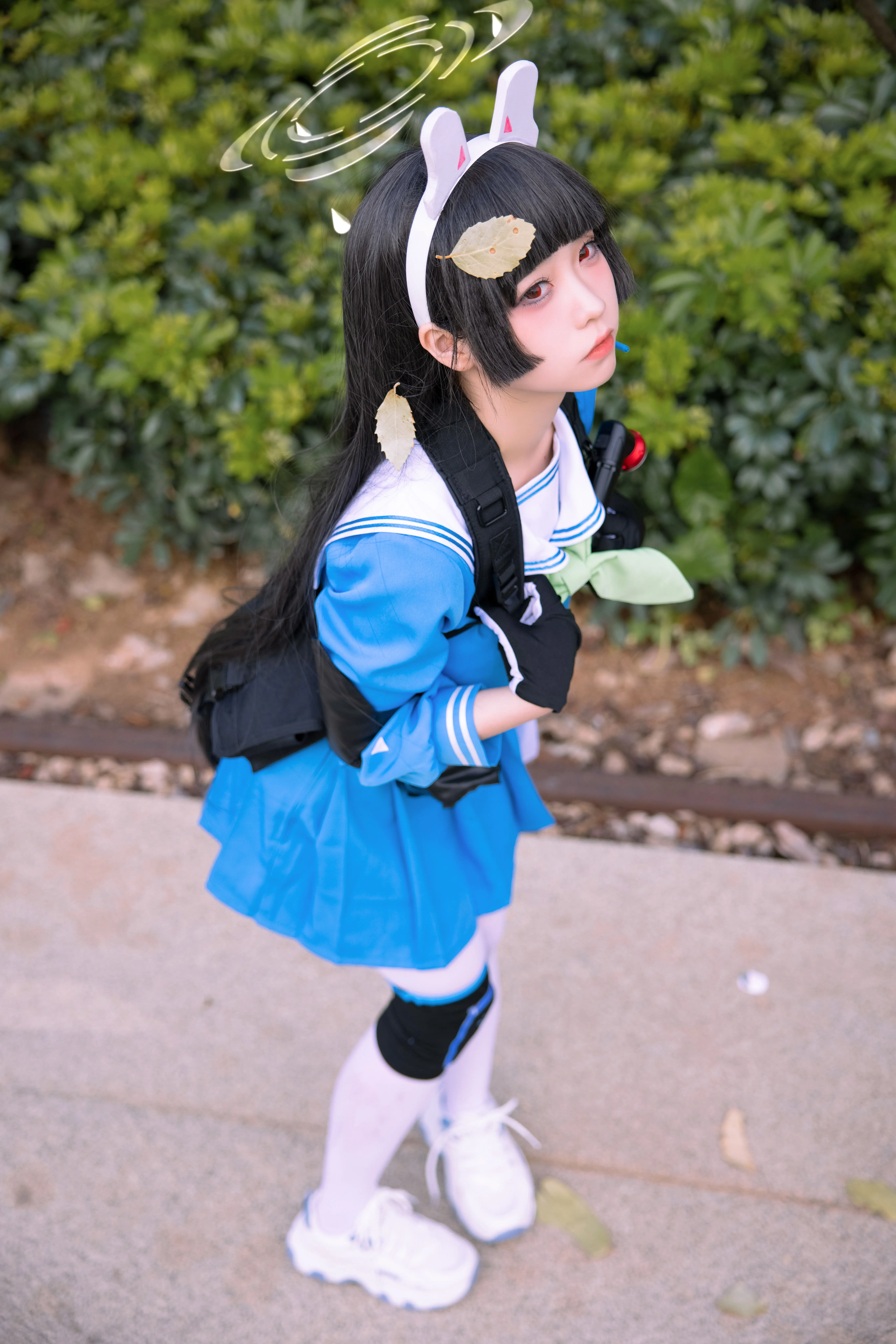 Close-up of G44 portraying Kasumizawa Miyu with detailed makeup and wig