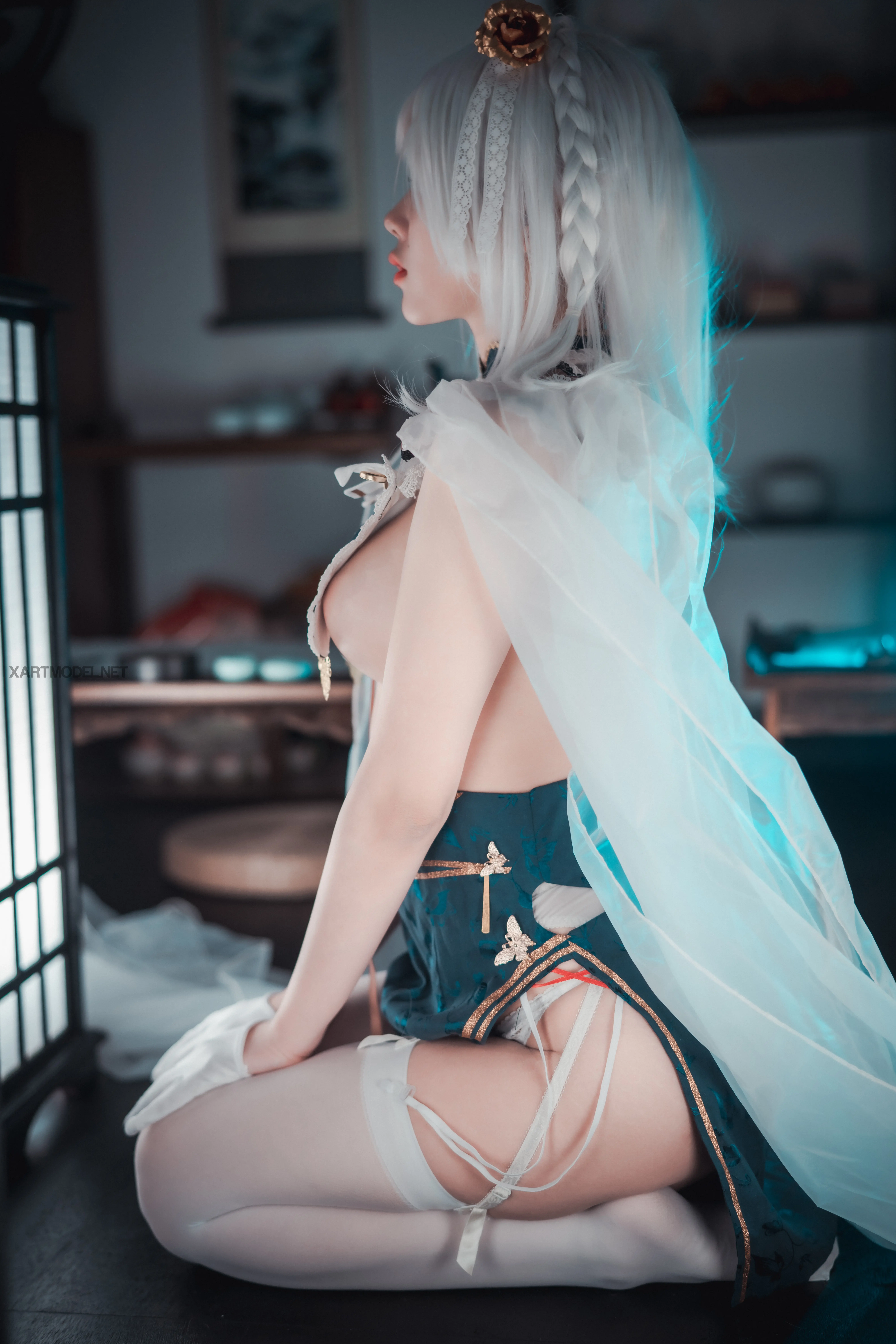 Zia dressed as Sirius from Azur Lane
